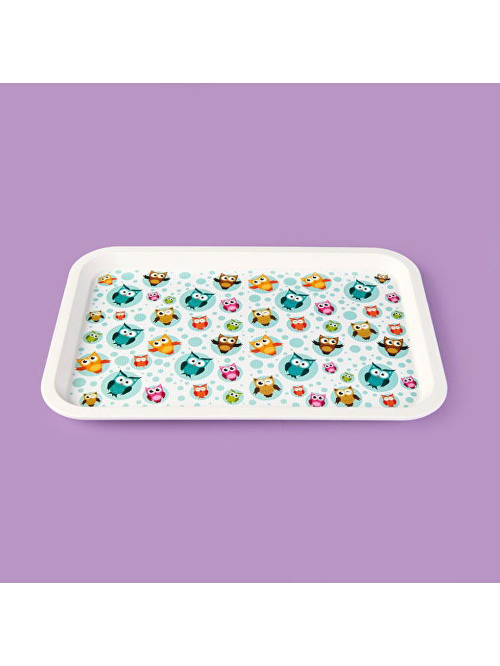 Karışık Kitchen Owls Tepsi - Renkli - 21x31 cm