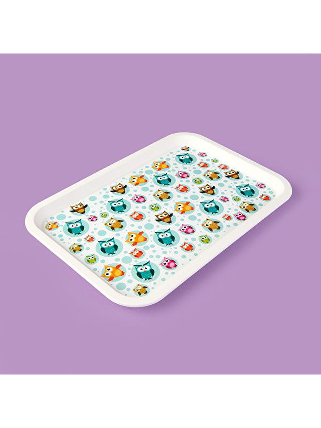 Karışık Kitchen Owls Tepsi - Renkli - 21x31 cm-1