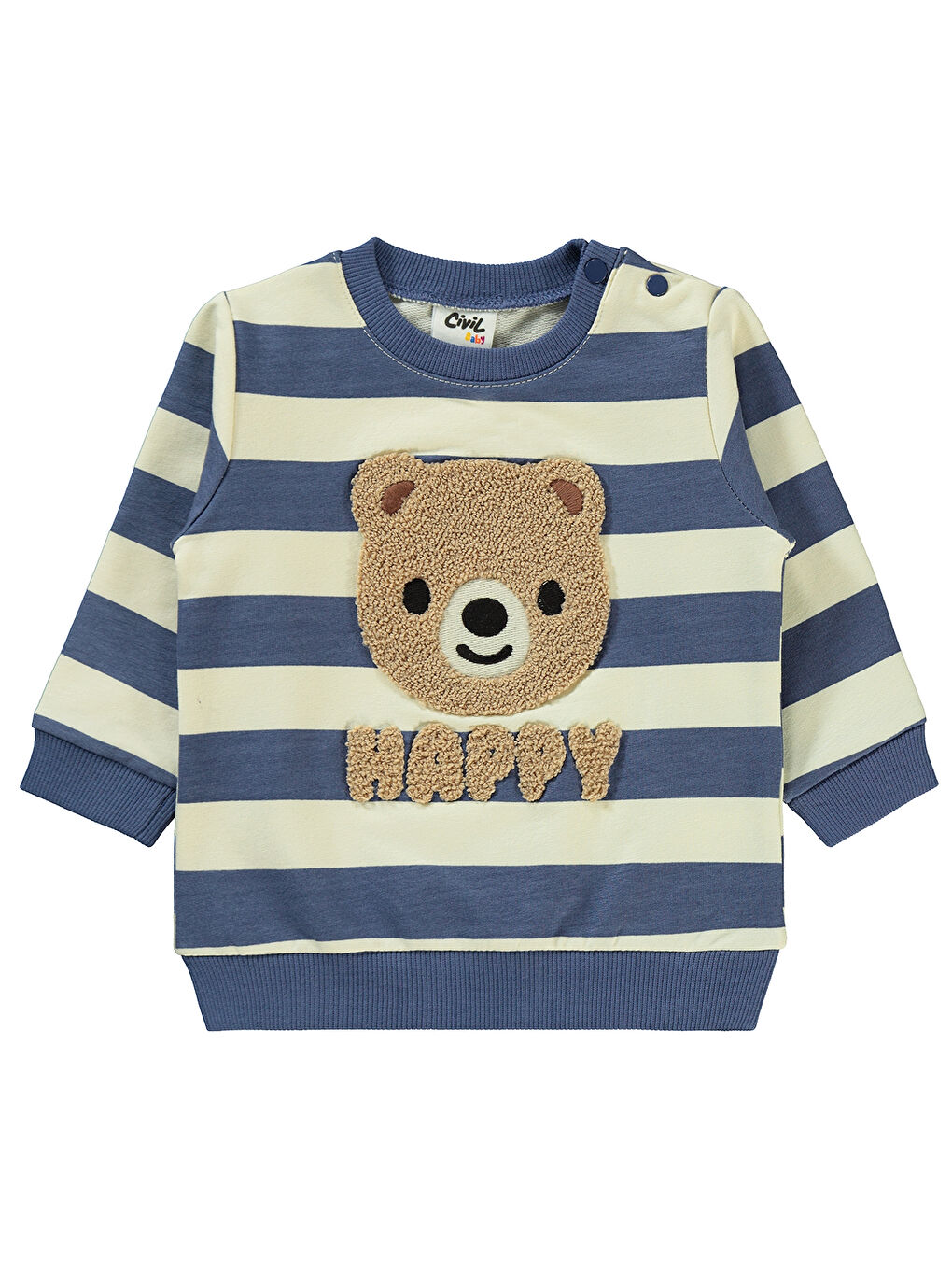 Civil İndigo Erkek Bebek Sweatshirt 6-18 Ay İndigo