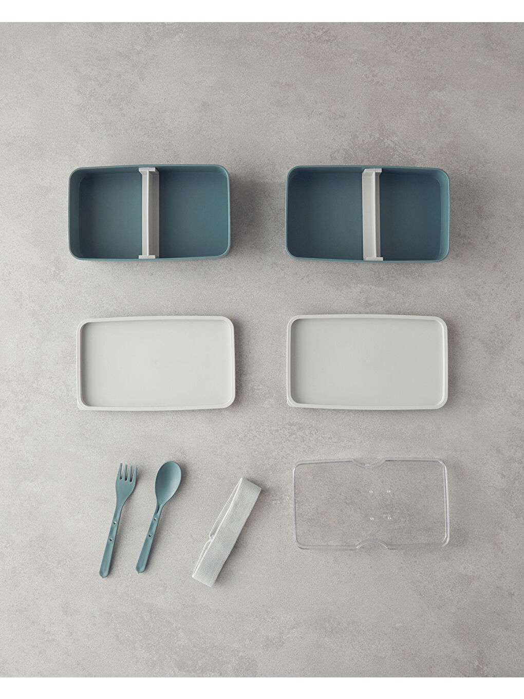 Mezaluna Plastik 2 Katlı Lunch Box 720 ml +720 ml Yeşil-1