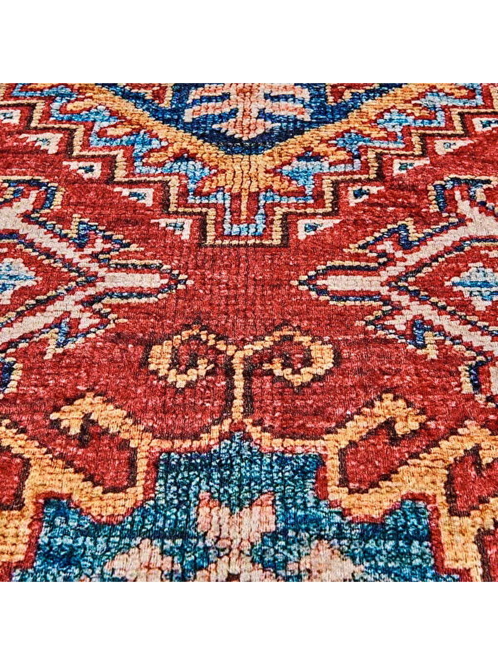 Soft Uşak Saray Desenli Halı - Kırmızı - 80x150 cm-2