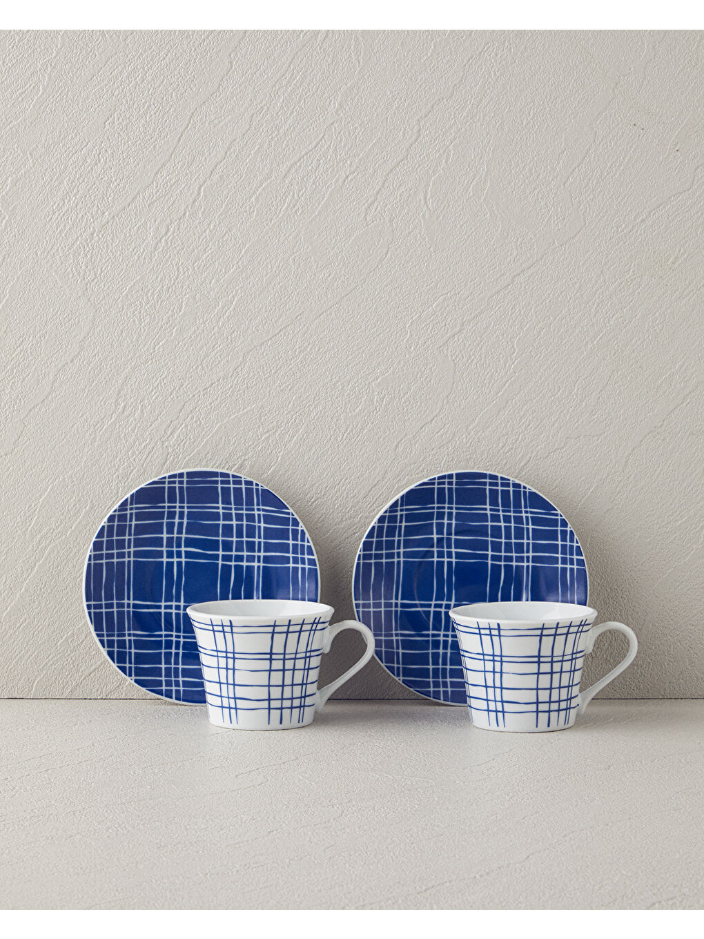 Vera Porselen 4 Parça 2 Kişilik Kahve Fincan Takımı Mavi-1