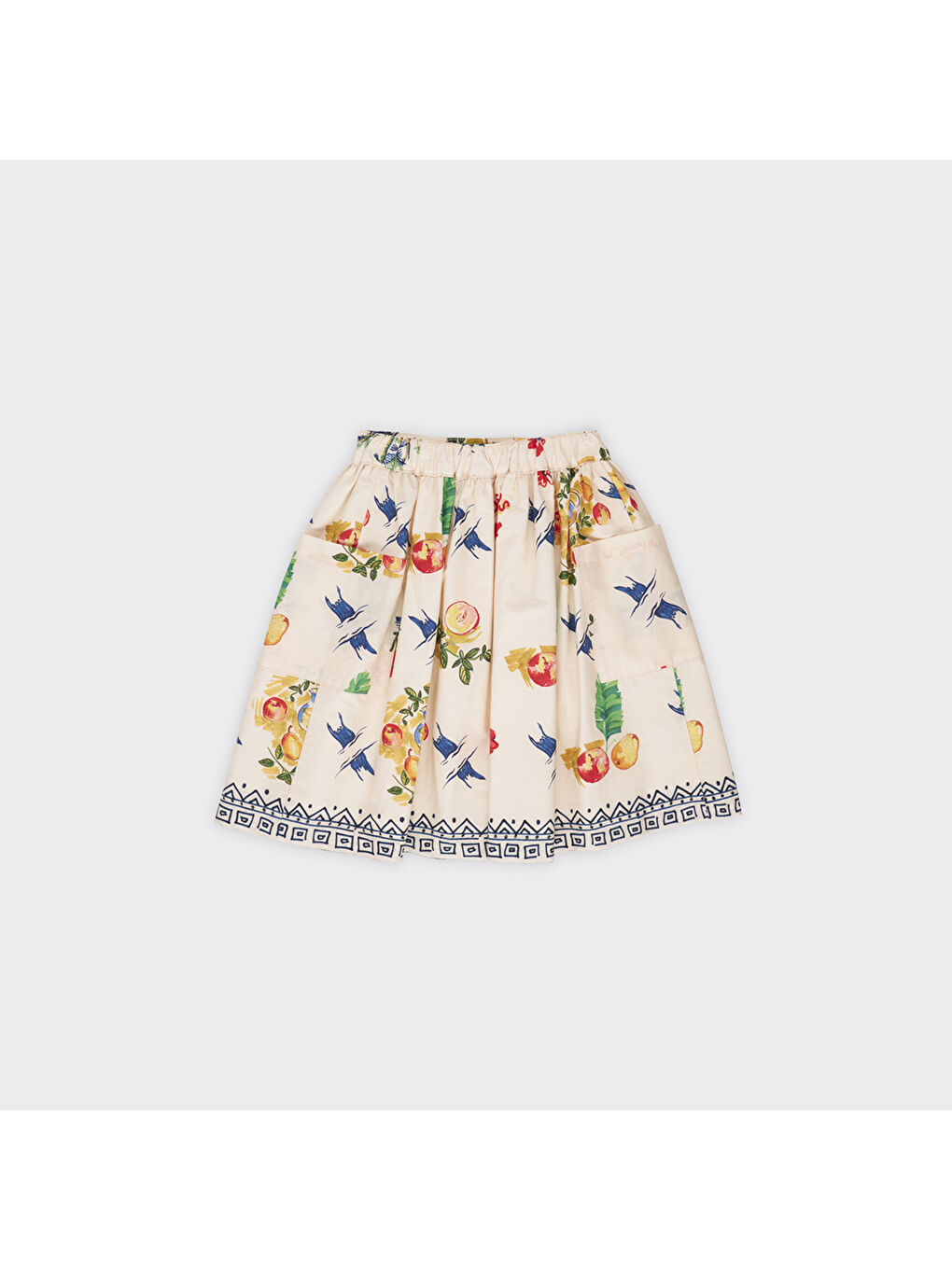 Bej Kız Çocuk Çok Renkli Desenli Etek-6