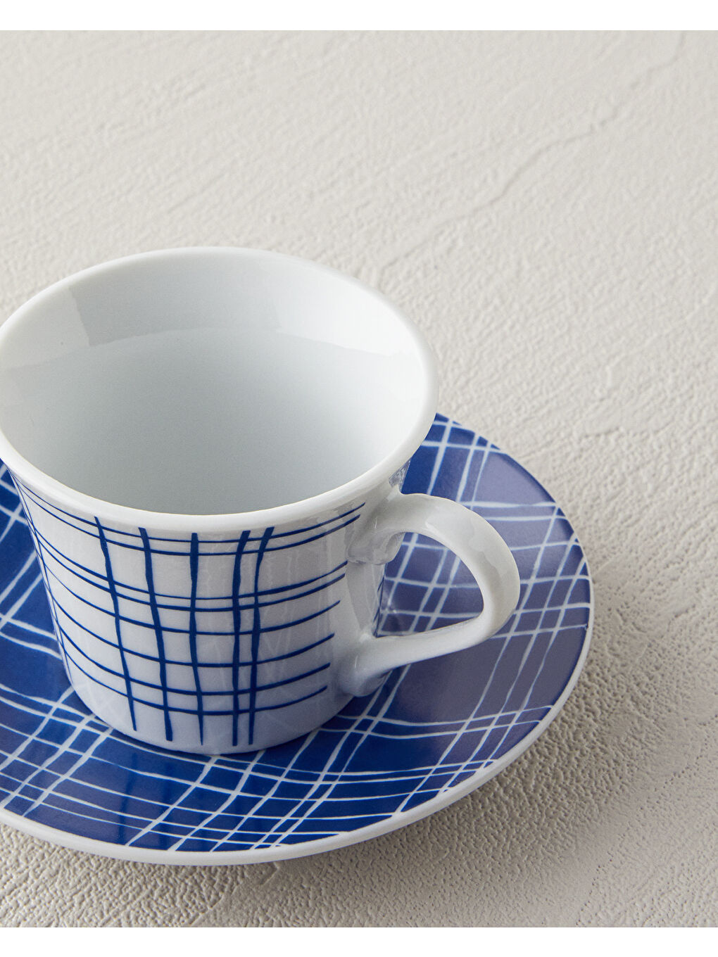 Vera Porselen 4 Parça 2 Kişilik Kahve Fincan Takımı Mavi-3