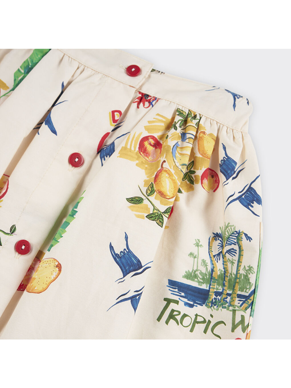 Bej Kız Çocuk Çok Renkli Desenli Etek-4