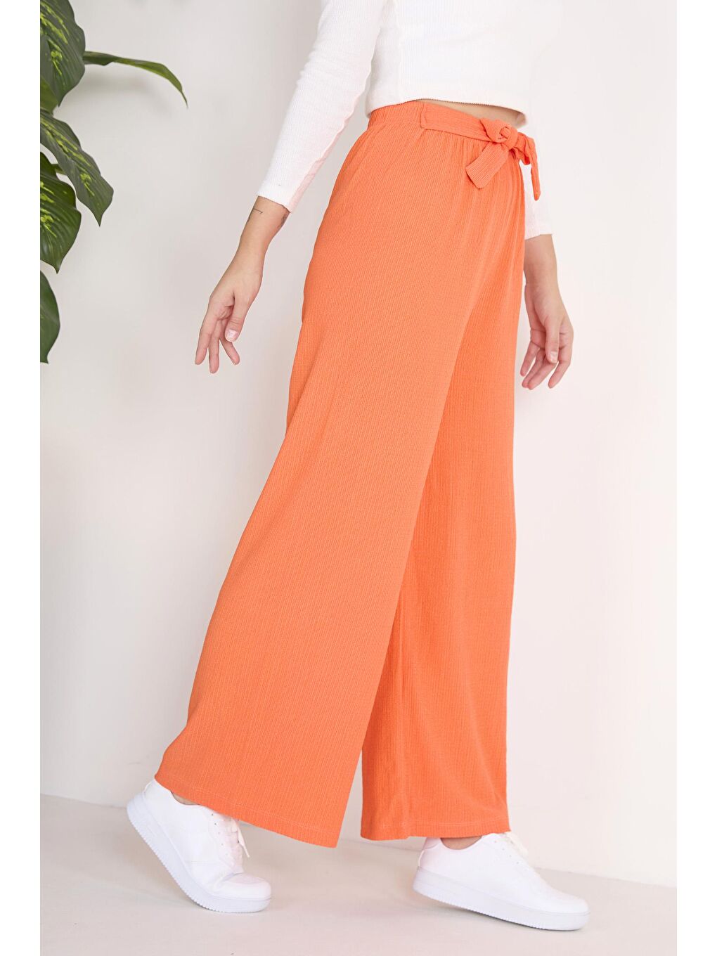 Orta Kadın Turuncu Pantolon - 23140