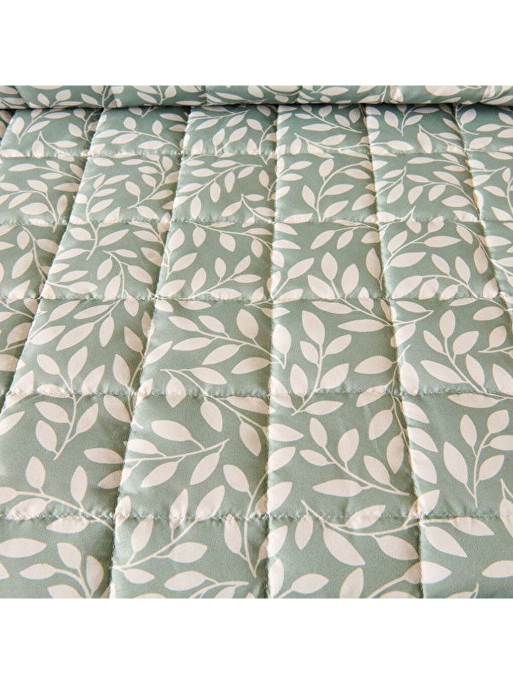 Soft Sylvara Çok Amaçlı Çift Kişilik Yatak Örtüsü Seti - Yeşil-1