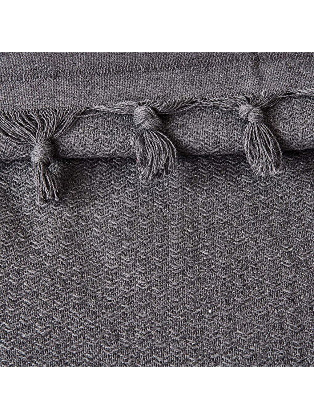 Soft Arven Çift Kişilik Yatak Örtüsü - Antrasit - 200x230 cm-1