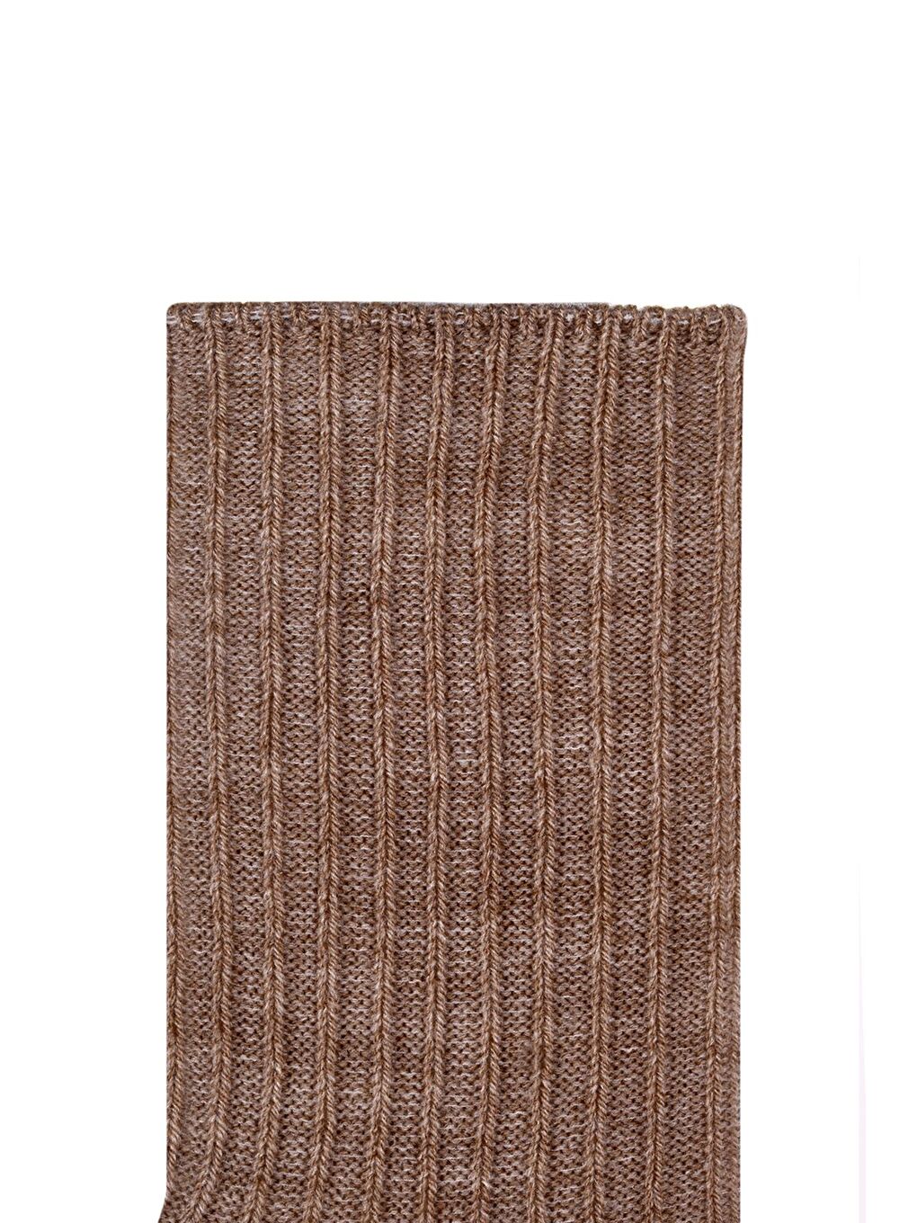 Kahverengi Kışlık Kadın Yünlü Kahve Renk Uyku Çorabı Soft Touch-2