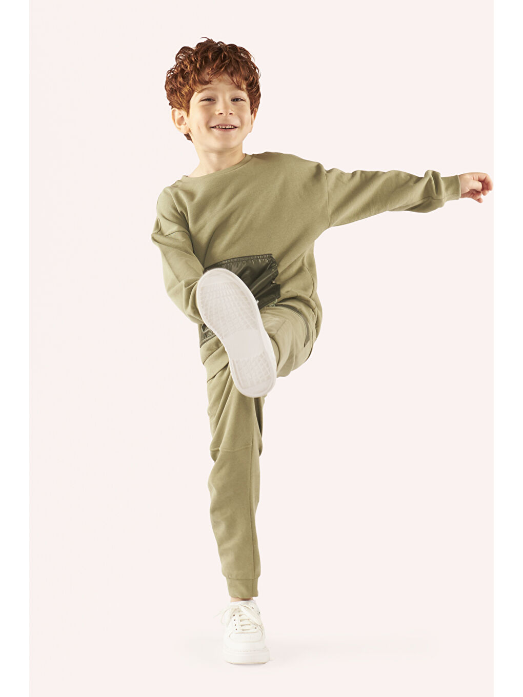 Haki Erkek Çocuk Eşofman Alt-1