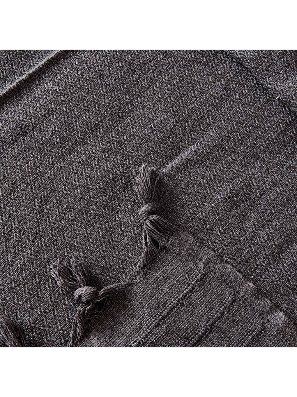 Soft Arven Çift Kişilik Yatak Örtüsü - Antrasit - 200x230 cm-2