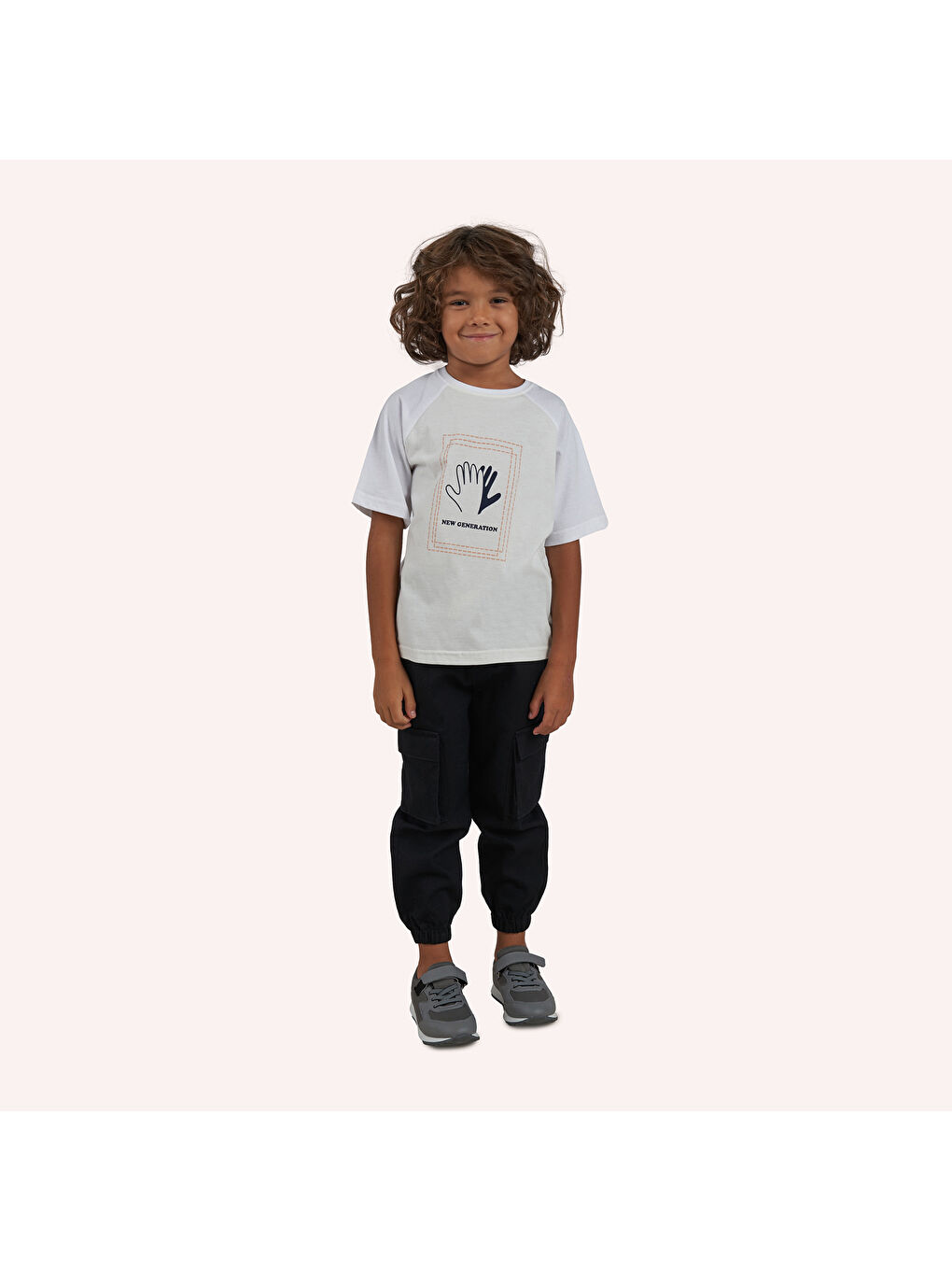 Panço Siyah Erkek Çocuk Beli Lastikli Pantolon - 1