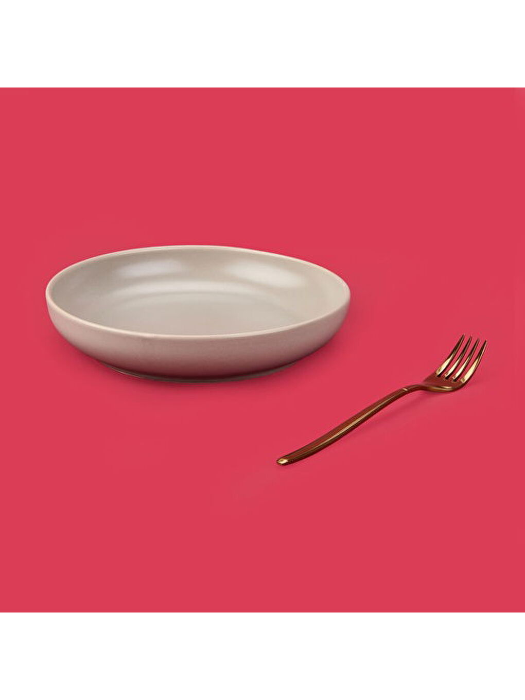 Kitchen Nordic Çukur Yemek Tabağı - Gri - 22 cm-3