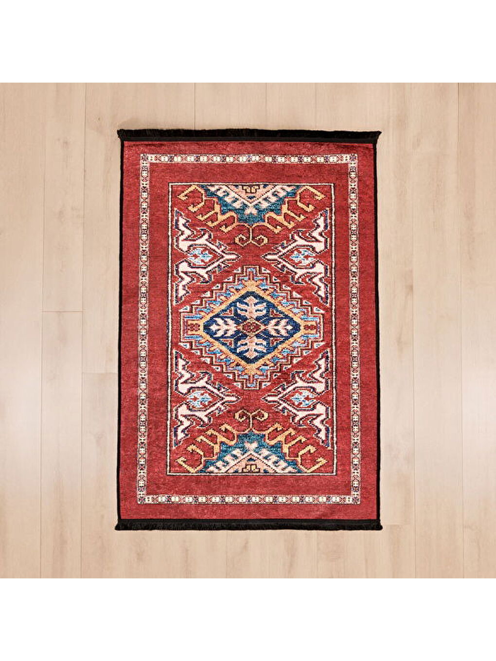 Soft Uşak Saray Desenli Halı - Kırmızı - 120x180 cm