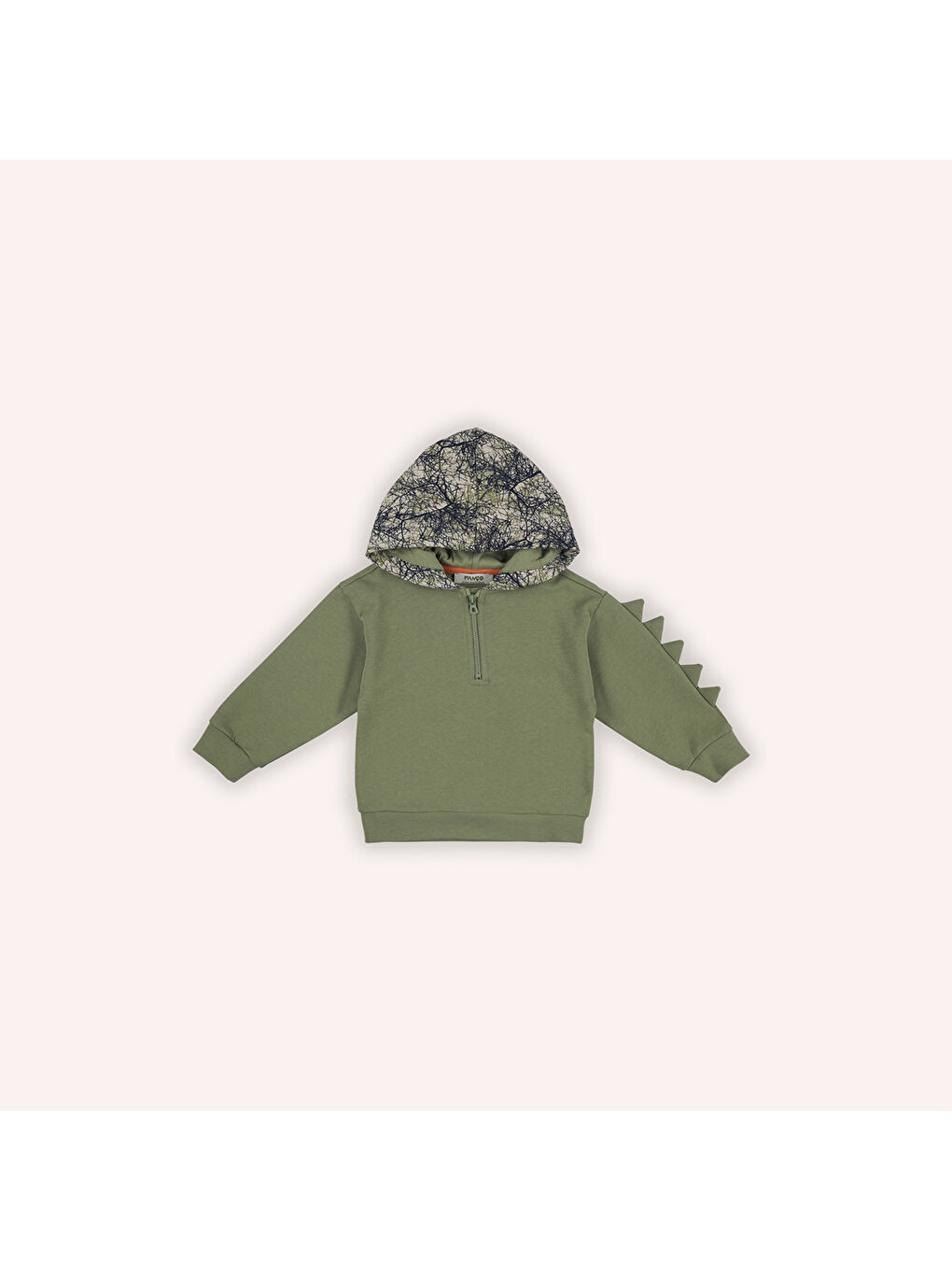 Panço Haki Erkek Çocuk Kapüşonlu Sweatshirt