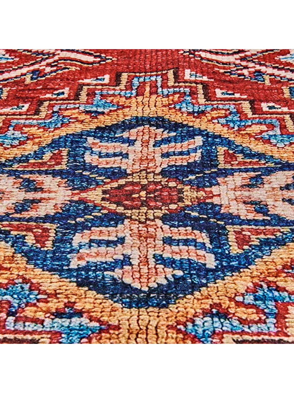 Soft Uşak Saray Desenli Halı - Kırmızı - 120x180 cm-3