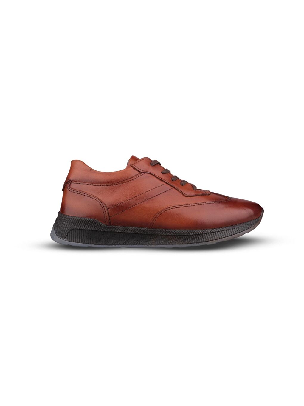 M.P Kahverengi Erkek Klasik Sneaker - Taba, Hakiki Deri