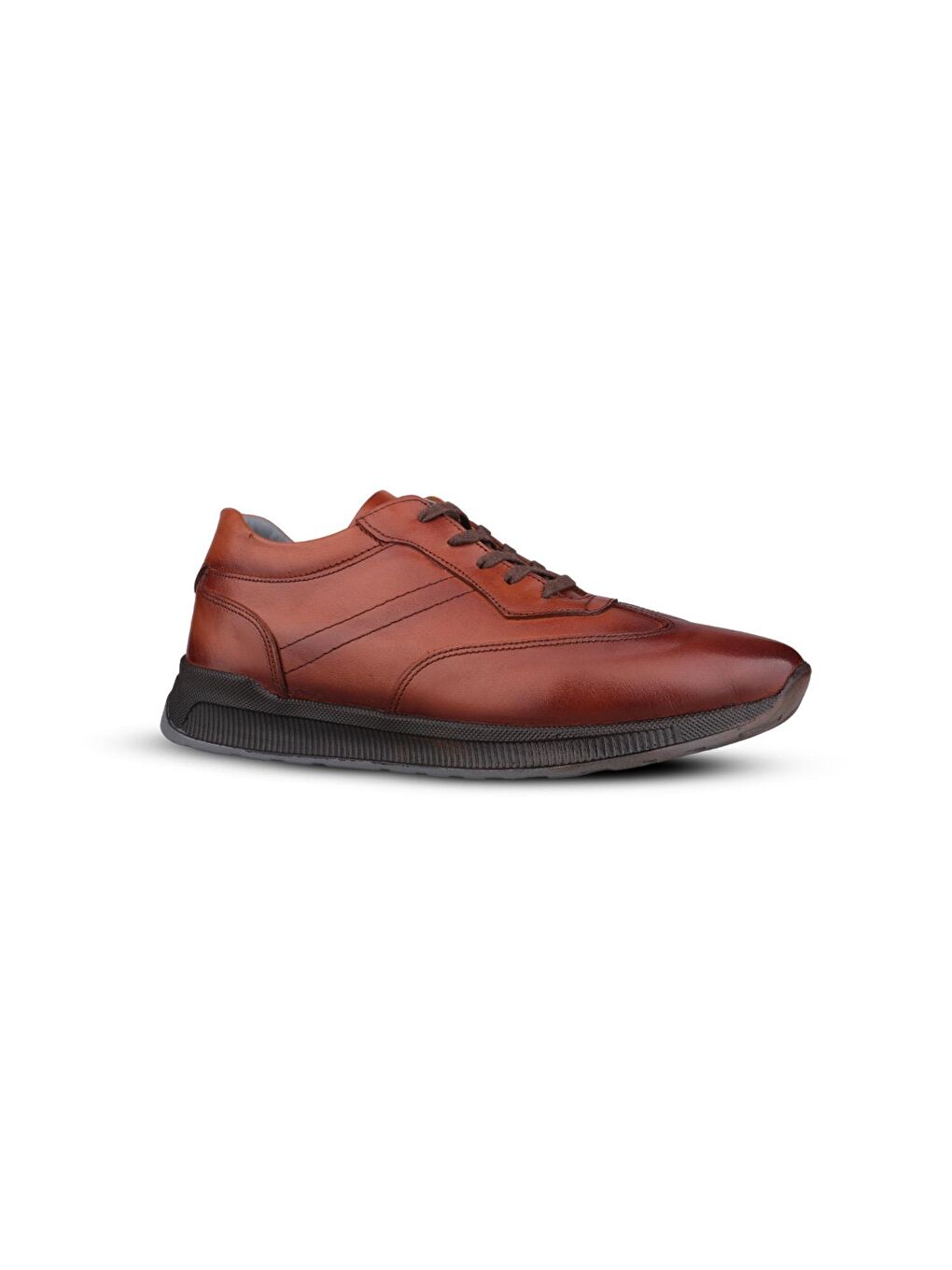 M.P Kahverengi Erkek Klasik Sneaker - Taba, Hakiki Deri - 1