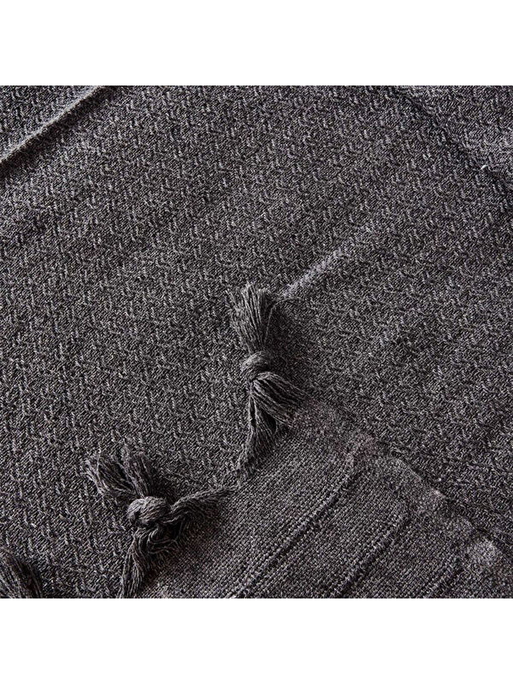 Soft Arven Tek Kişilik Yatak Örtüsü - Antrasit - 160x230 cm-1