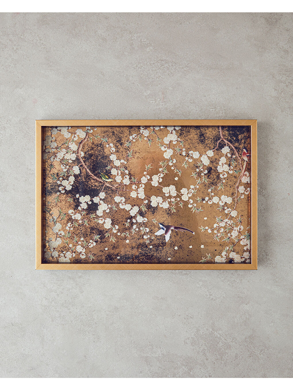 Sarı Alonza Dekoratif Tepsi Gold-1