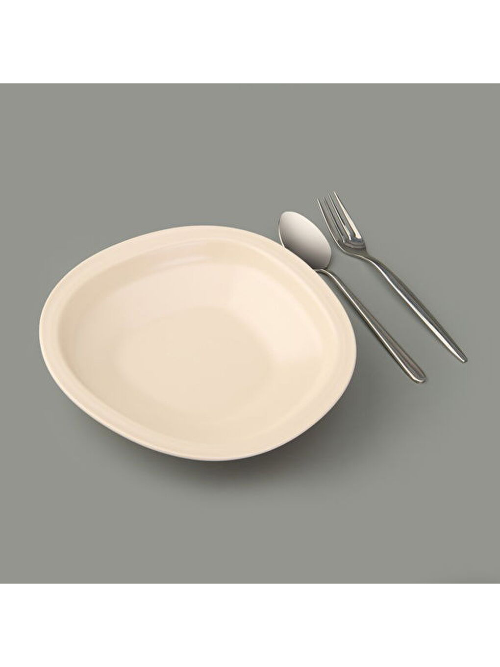 Ekru Kitchen Bloom Çukur Yemek Tabağı - Krem - 23 cm-2