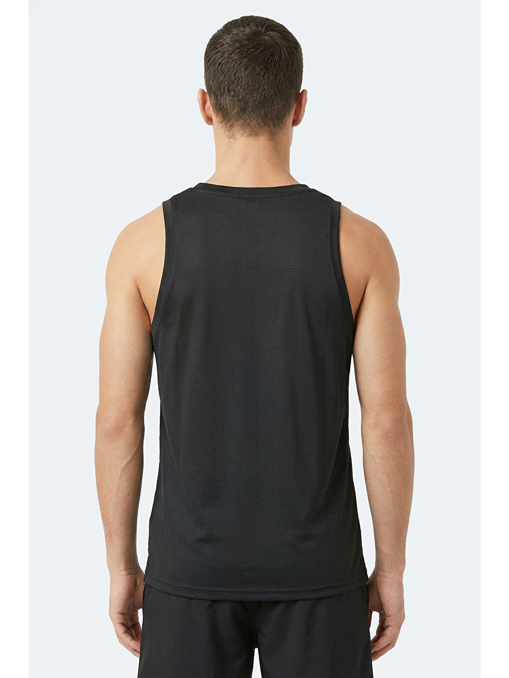 KORBA Erkek Kolsuz Siyah Tişört-3