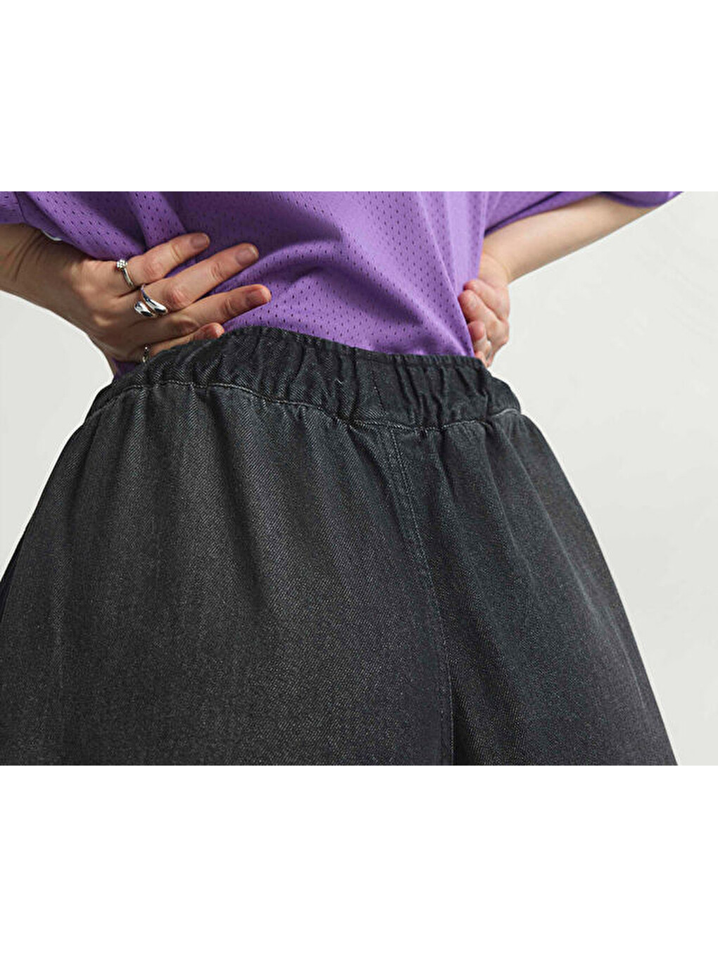 P Ess Denim Tp Kadın Günlük Pantolon Kd3919 Siyah-3