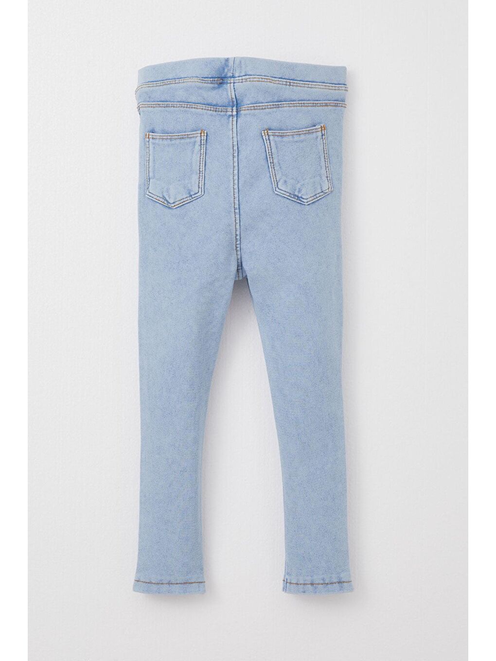 Kız Çocuk Jean Tayt Beli Lastikli Açık Mavi (1.5-5 Yaş)-1