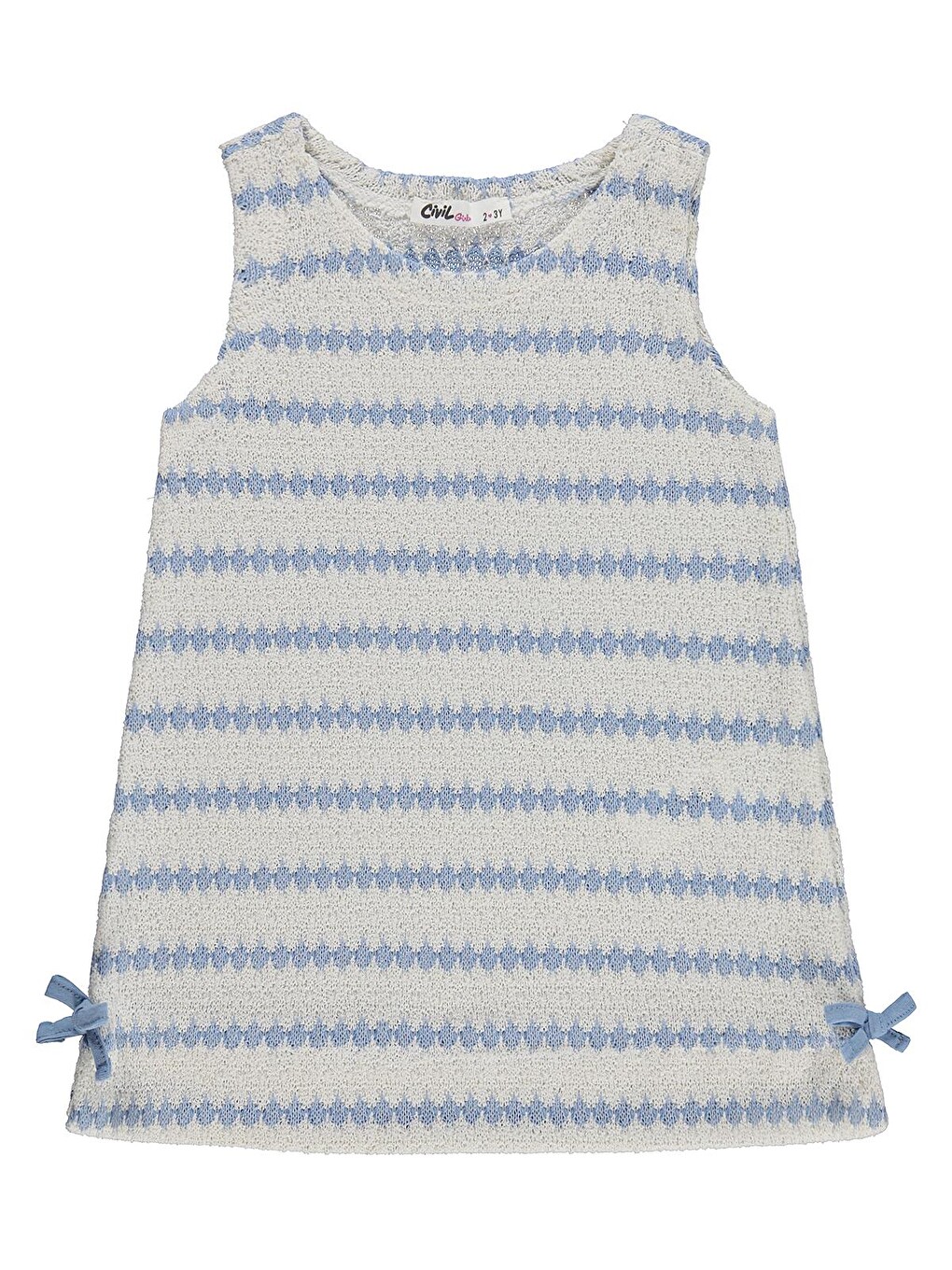 Girls Fiyonklu 2-5 Yaş Elbise - Mavi