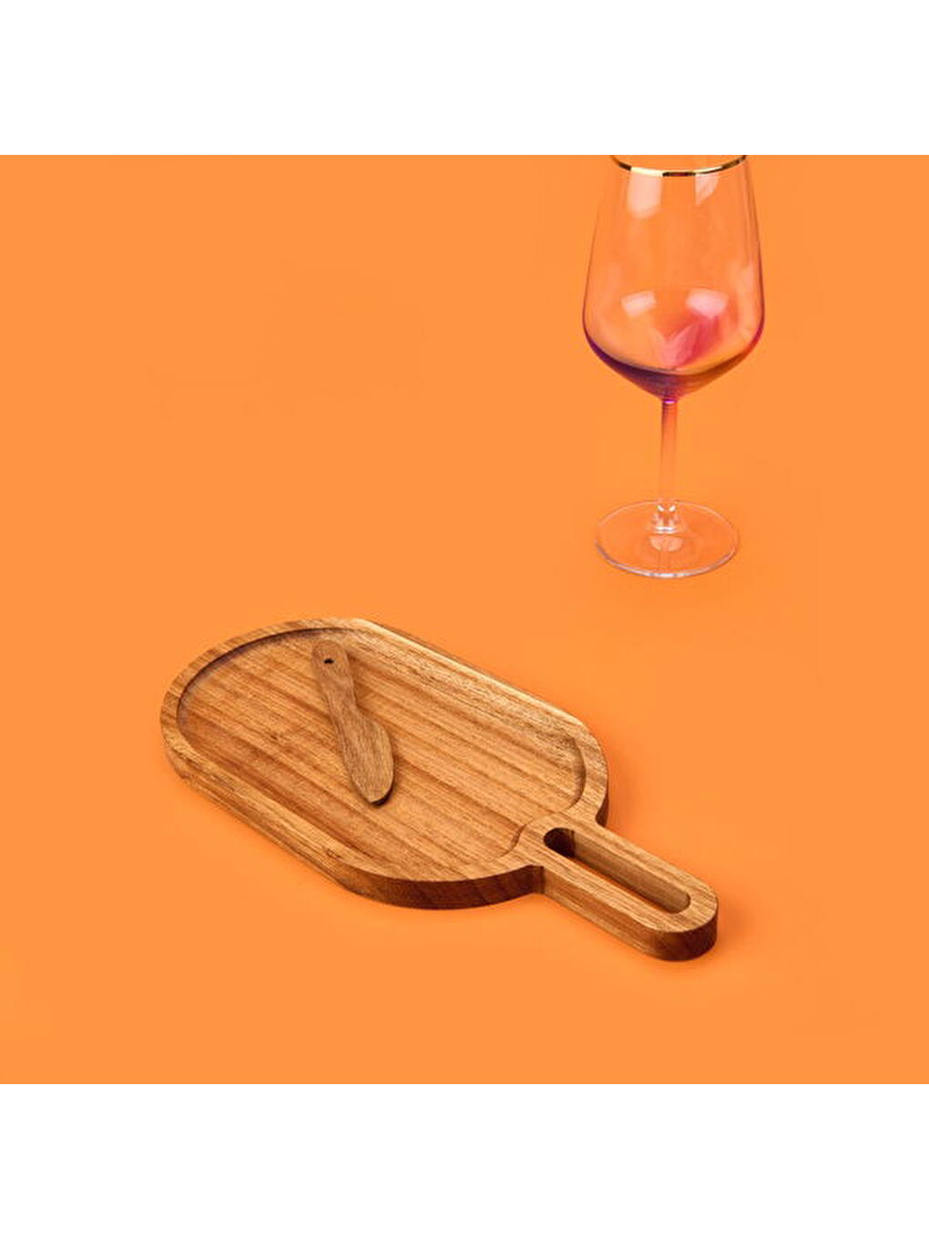 Akasya Oval Sunumluk - Kahverengi - 30x14 cm-2