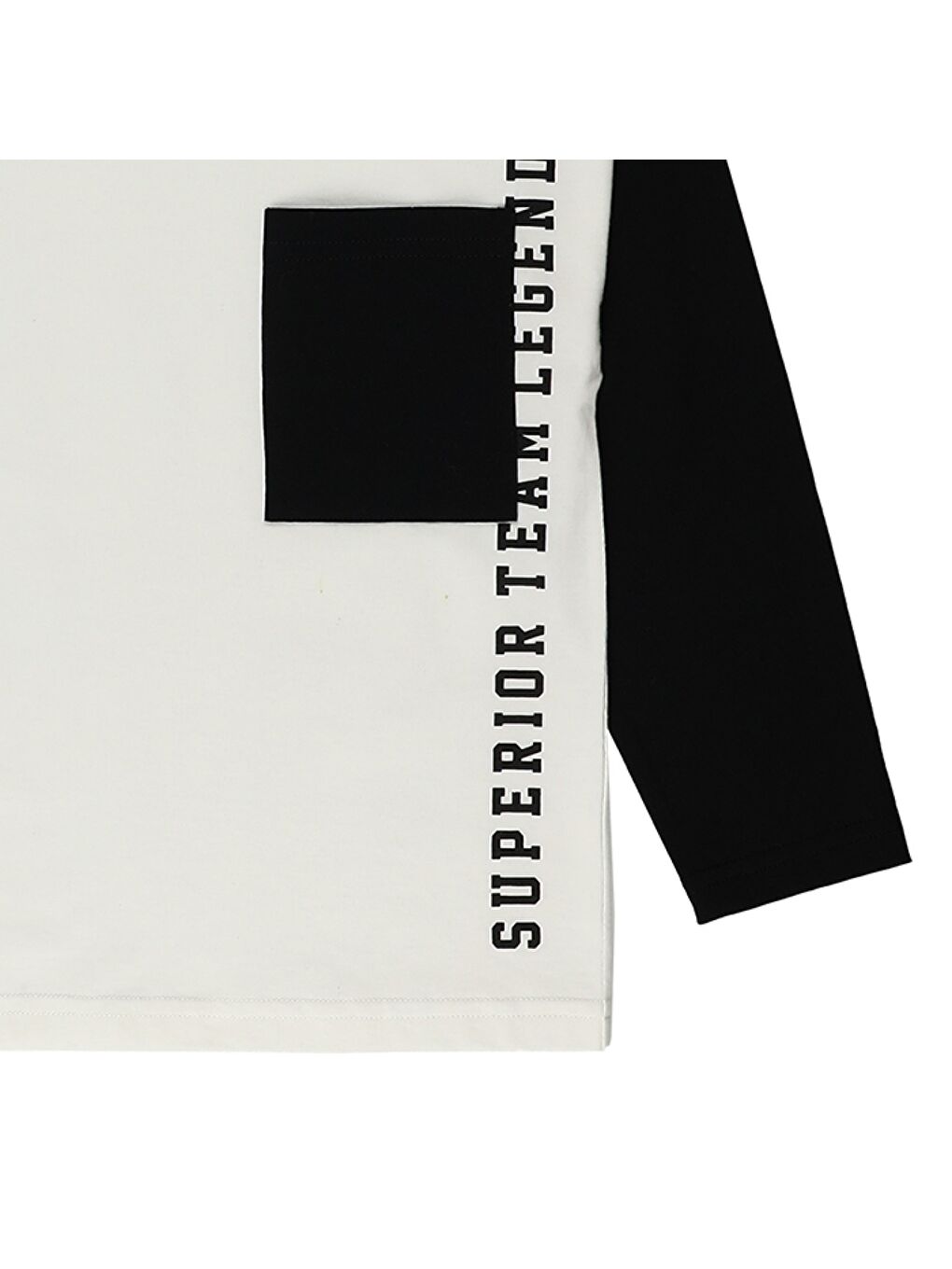 Beyaz Erkek Çocuk Kontrast Sweatshirt-2