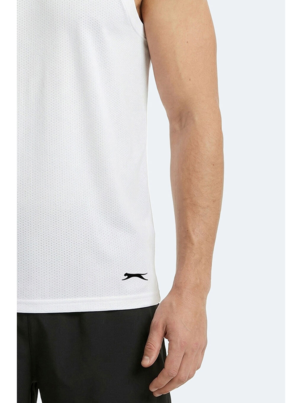 KORBA Erkek Kolsuz Beyaz Tişört-1