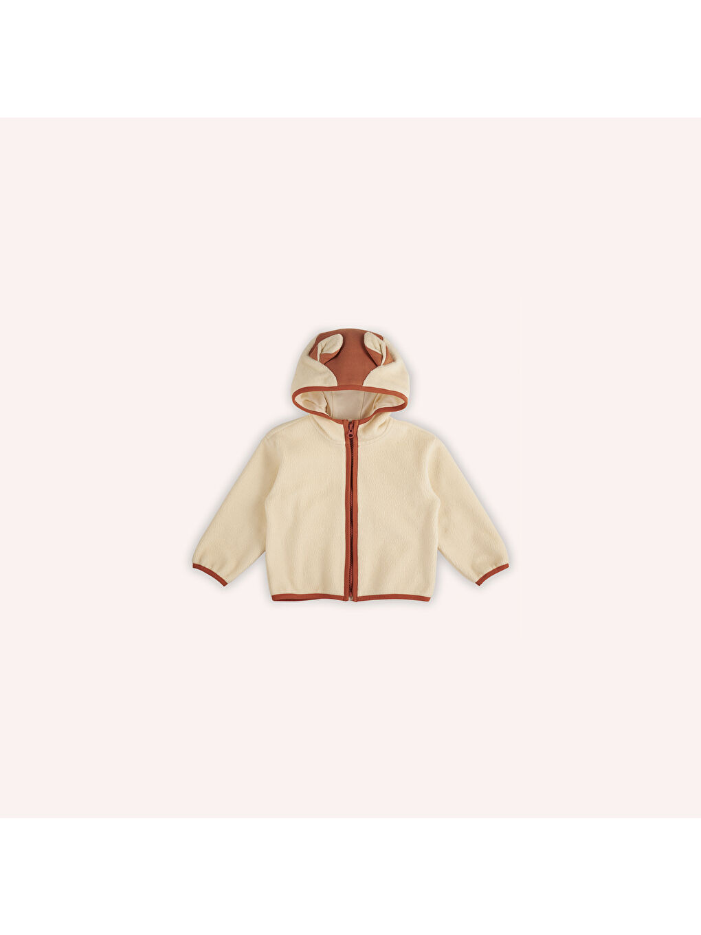 Panço Bej Kız Çocuk Tilki Kulaklı Pelüş Sweatshirt - 3
