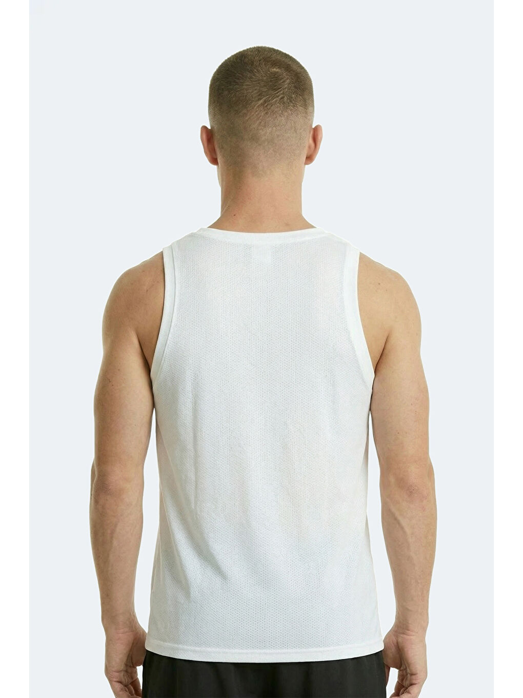 KORBA Erkek Kolsuz Beyaz Tişört-4