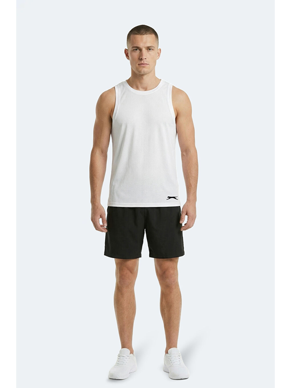 KORBA Erkek Kolsuz Beyaz Tişört-6