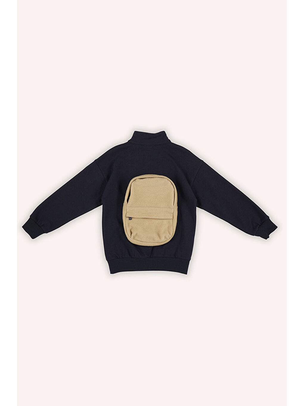 Lacivert Erkek Çocuk Çanta Detaylı Sweatshirt-3