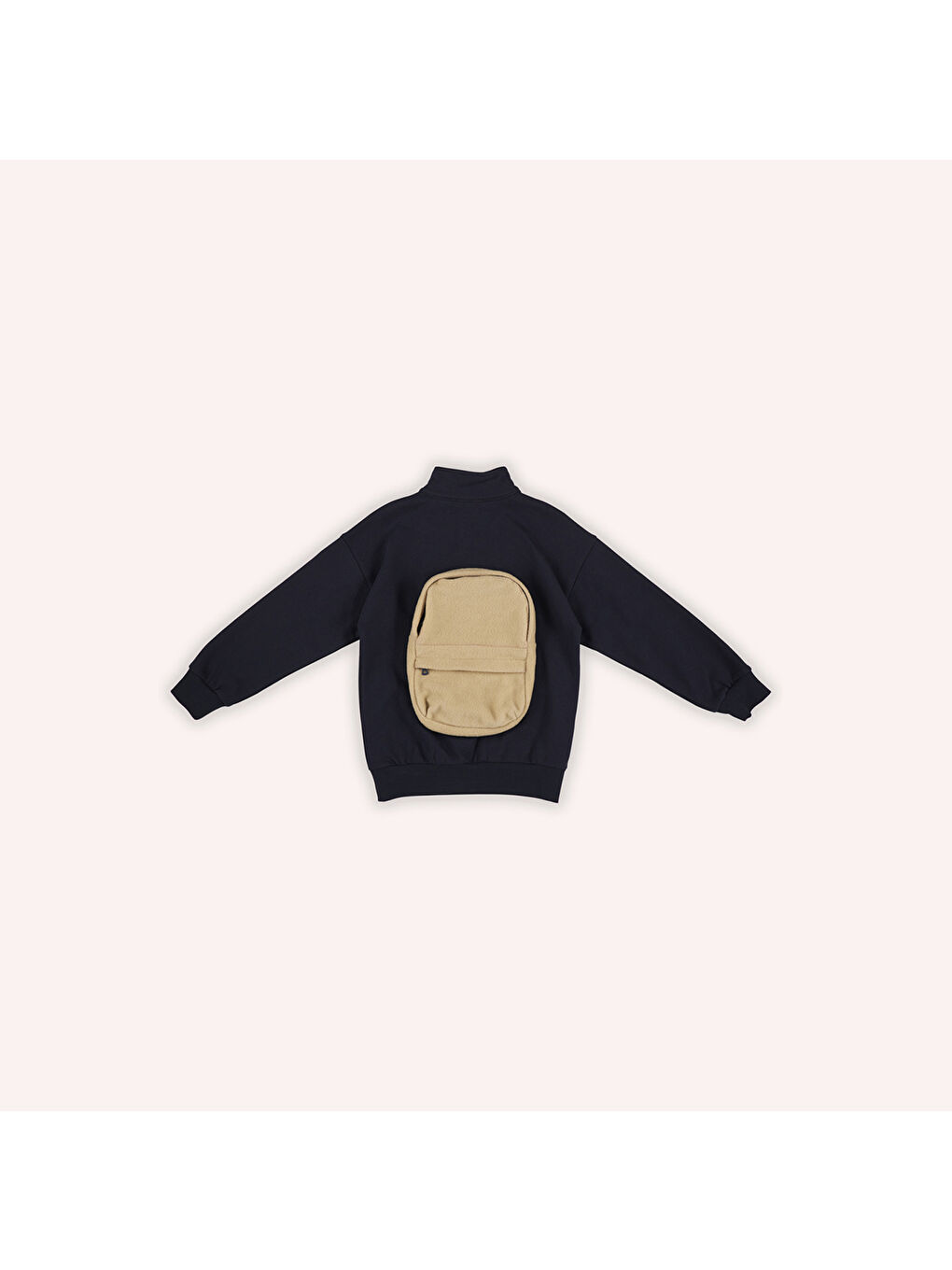 Lacivert Erkek Çocuk Çanta Detaylı Sweatshirt-4