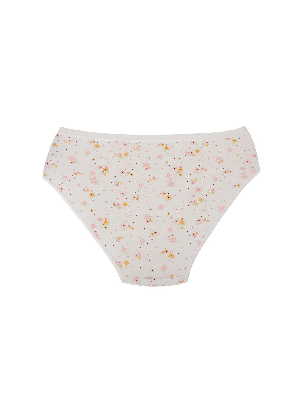 Beyaz Pamuklu Esnek Desenli Bato Külot | V1 26000-1