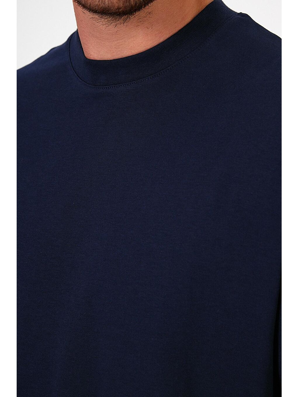 İndigo Bisiklet Yaka Baskılı Erkek Tişört 7024-2