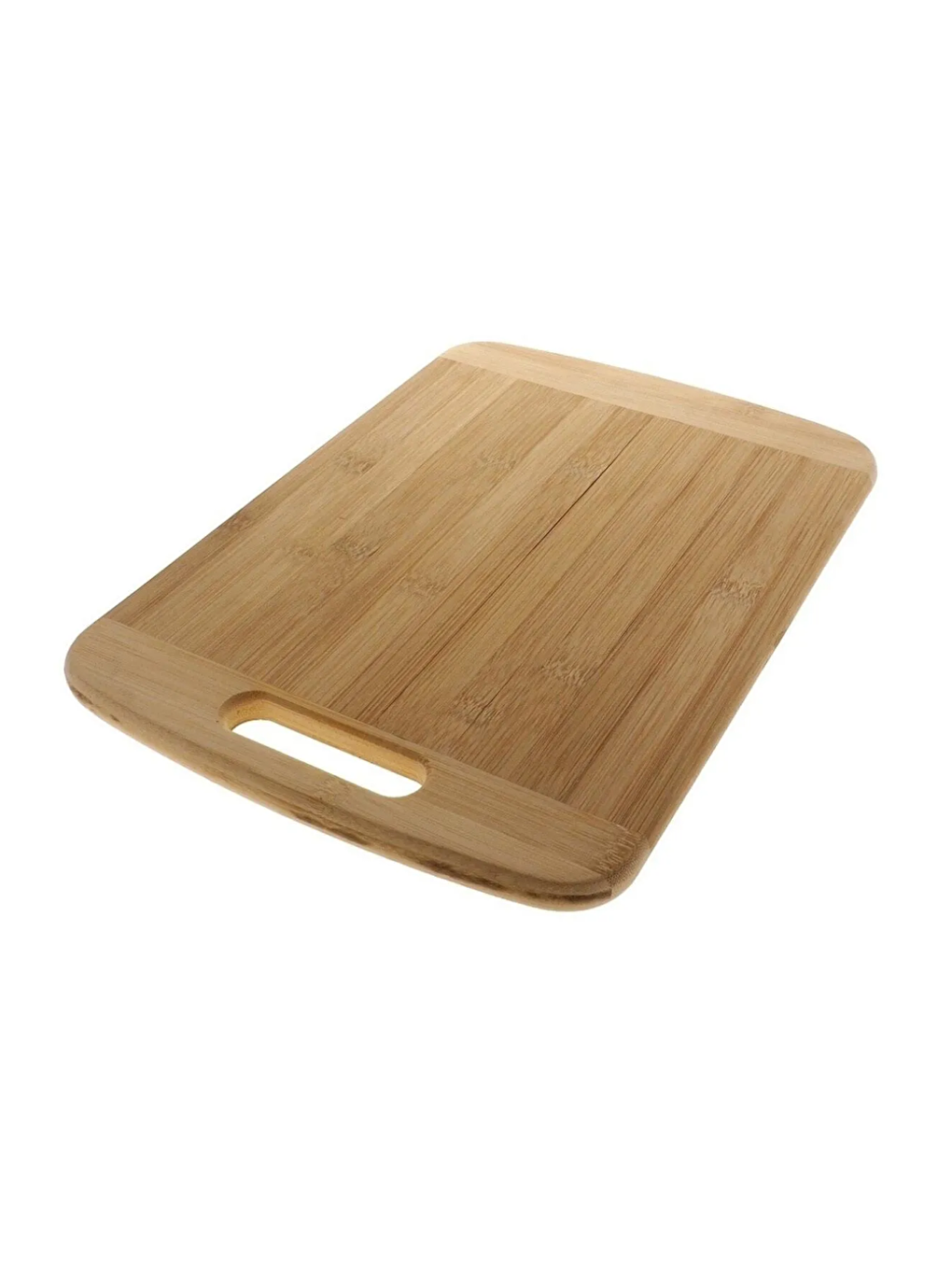 Kitchen Design Lab Kahverengi Bambu Oval Kenarlı Büyük Boy Kesim Panosu - Bambu Kesim Tahtası 24 X 34 Cm Kesme Tahtası