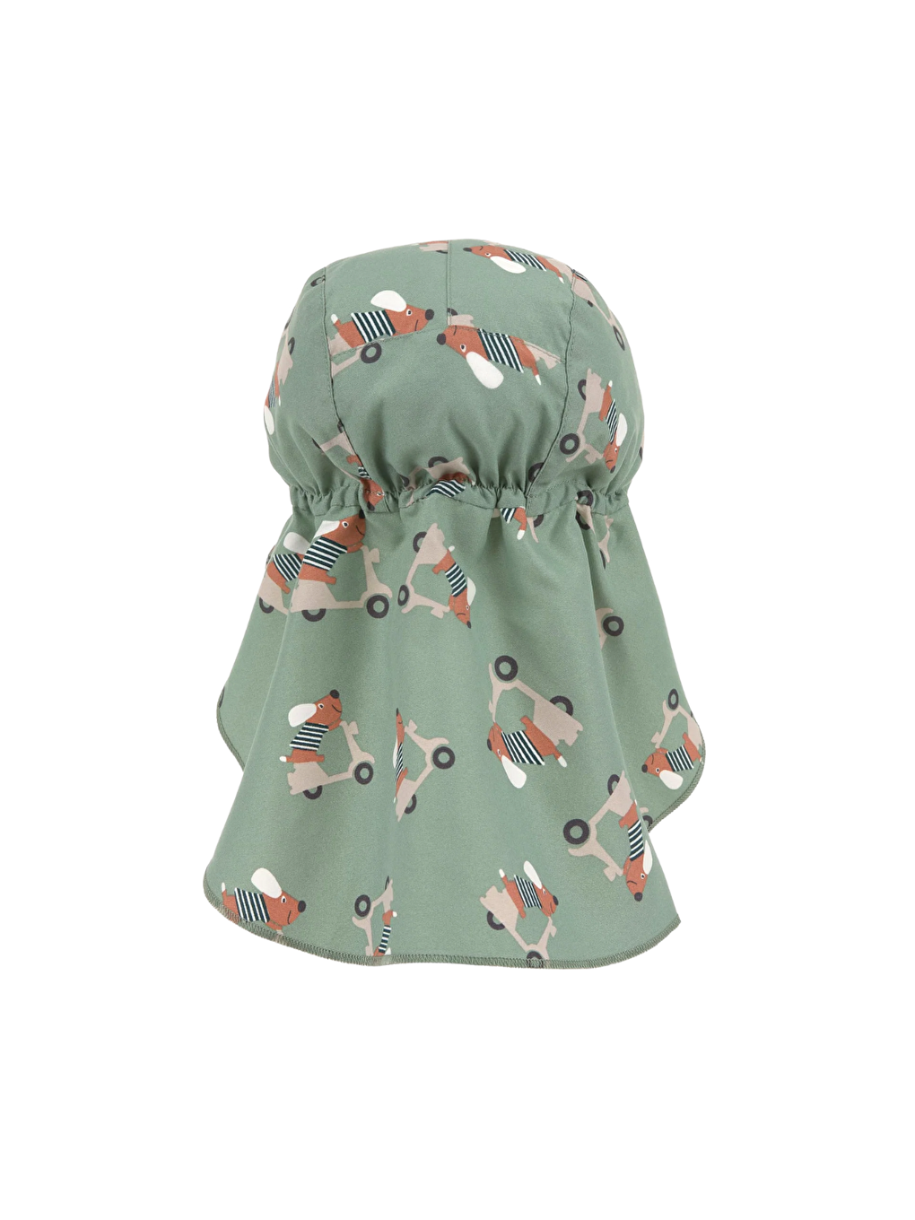 Yeşil Flap Hat Uv Korumalı Uzun Şapka Scooter Dog Green-1