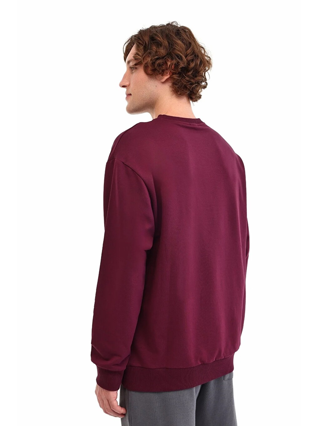 Sweatshirt Erkek Bordo Mb Sn75 C Neck Sw-1