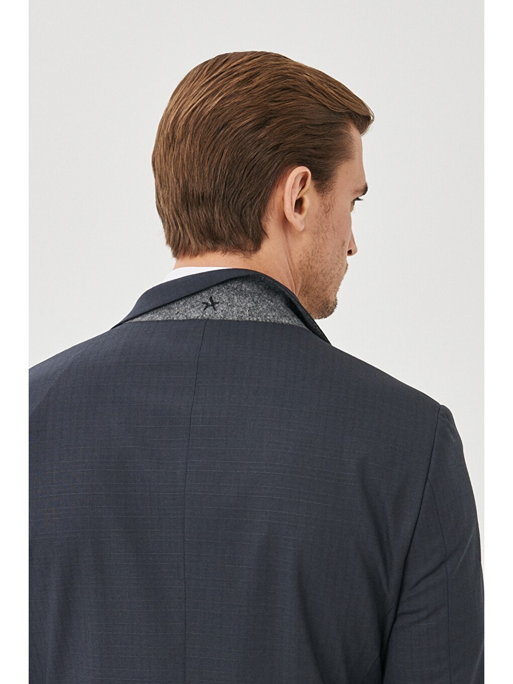 Erkek Antrasit Ekstra Slim Fit Pötikareli Antrasit Takım Elbise-4
