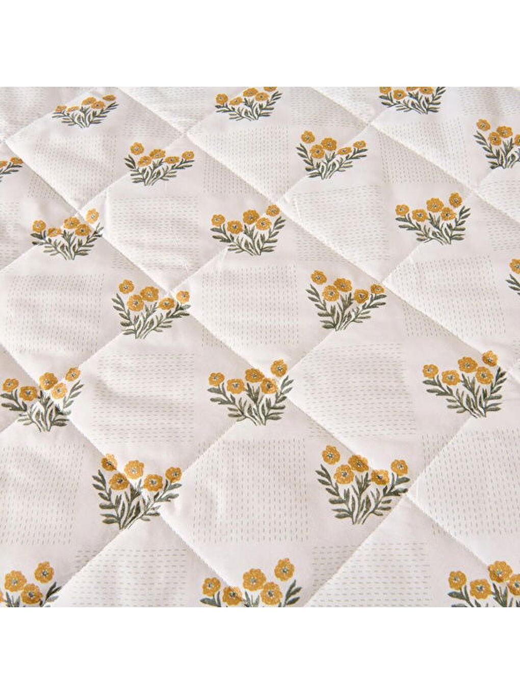 Soft Folky Çok Amaçlı Tek Kişilik Yatak Örtüsü Seti - Sarı-2