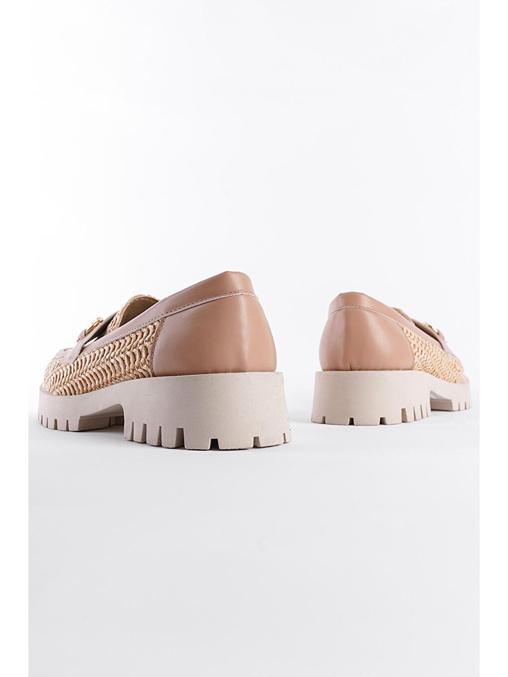 Capone Outfitters Nude Trak Tabanlı Metal Tokalı  Kadın Loafer - 2