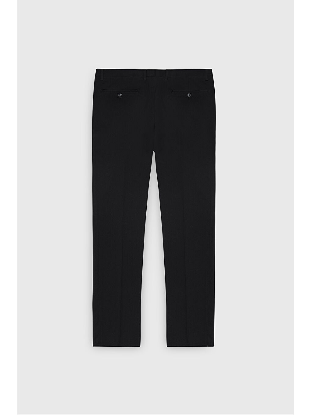 Erkek Siyah Regular Fit Geniş Kesim Yan Cep Klasik Pantolon-8