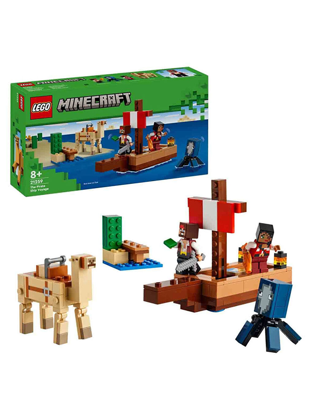 Lego Renksiz Minecraft Korsan Gemisi Yolculuğu Oyun Seti 21259