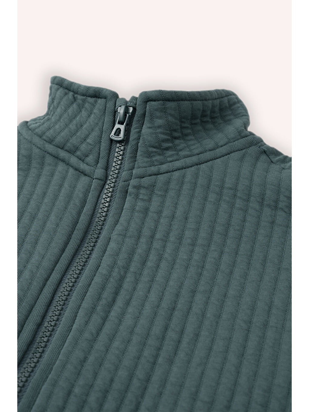 Yeşil Erkek Çocuk Fermuarlı Sweatshirt-2