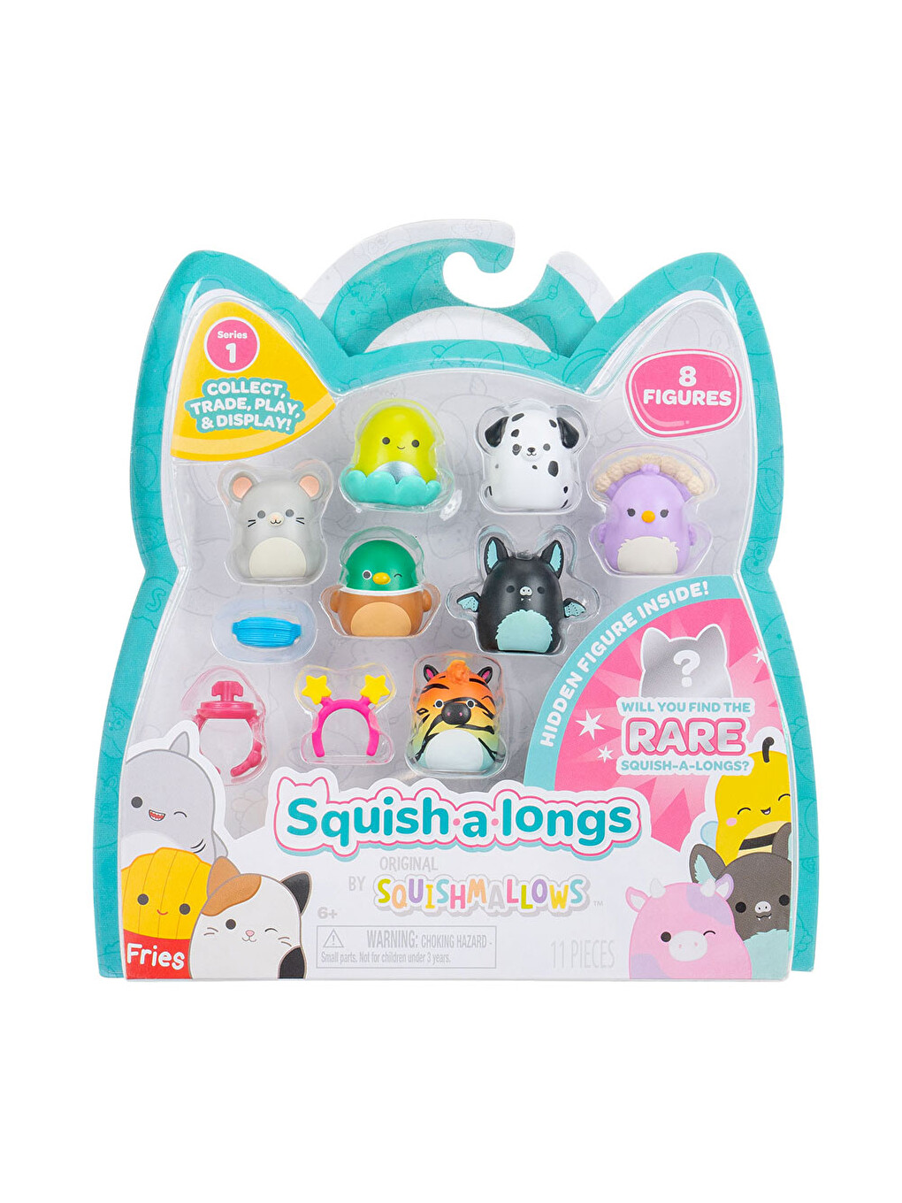 Squish-a-longs 8 Figür-yüzük Set Seri 1 Al0083
