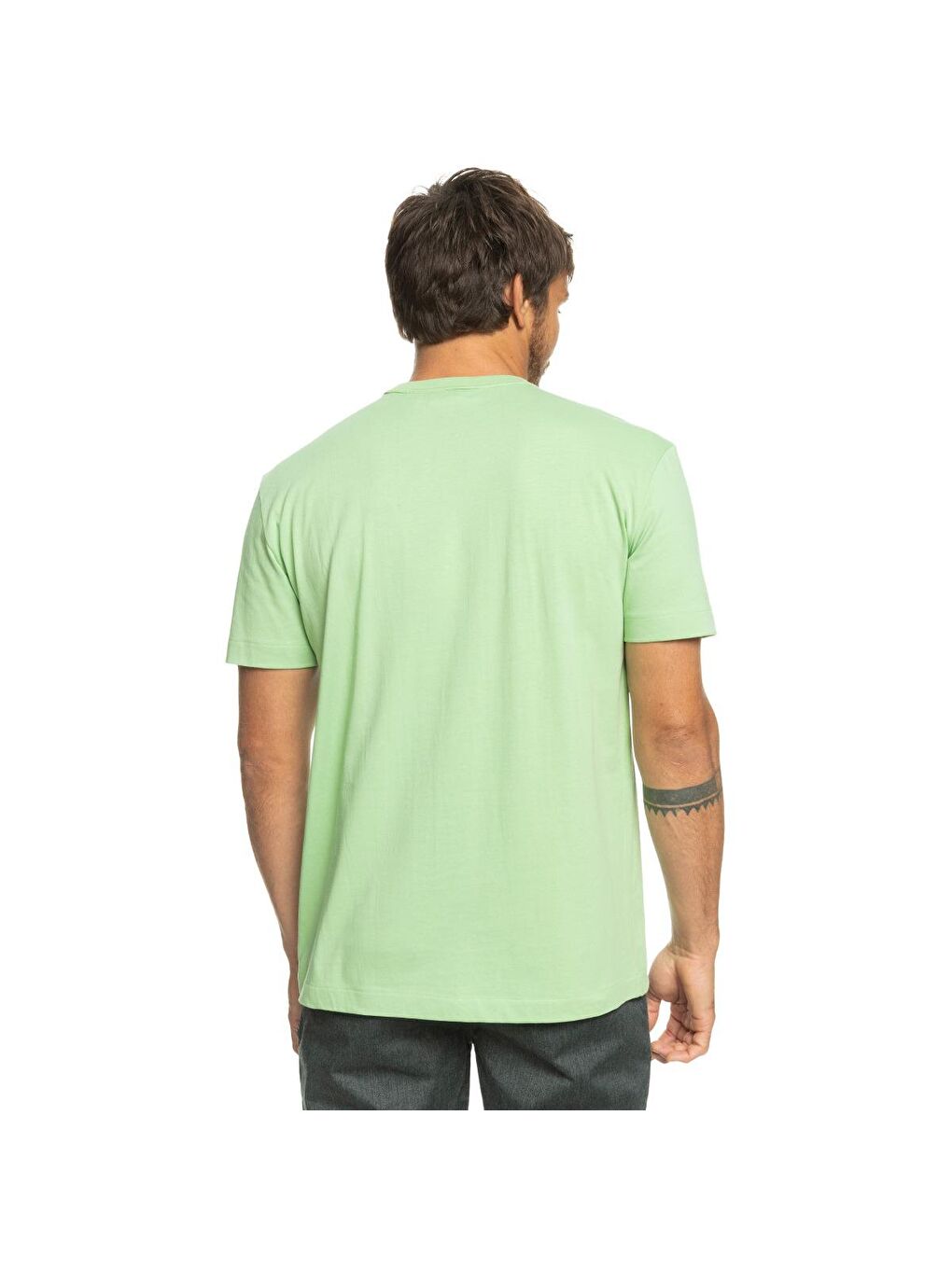 Essentials Erkek Yeşil Bisiklet Yaka Tişört-2